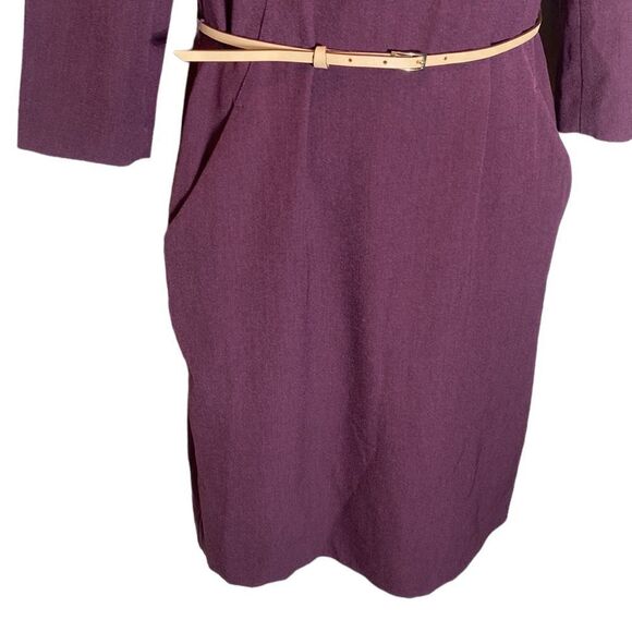 M.M. Lafleur burgundy etsuko dress size 4 sheath office corpcore - Picture 5 of 9